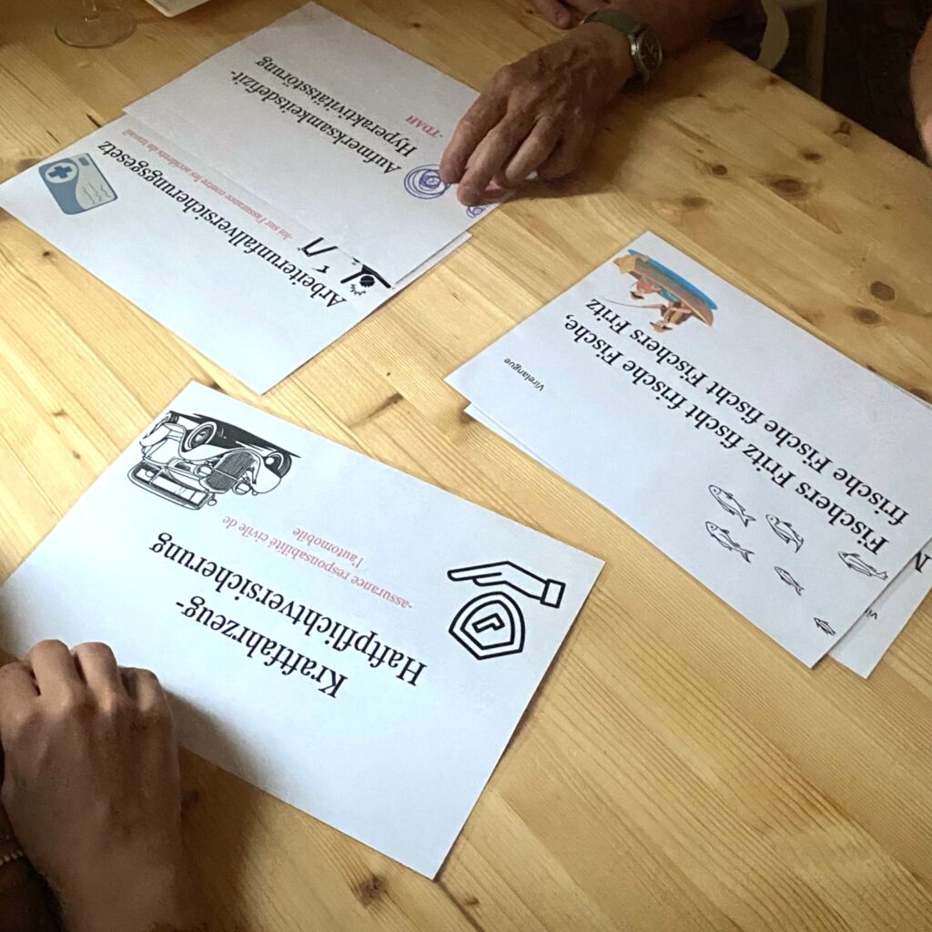 Atelier de virelangues en allemand animé par Fiona et Maria au Goethe-Institut de Nancy.